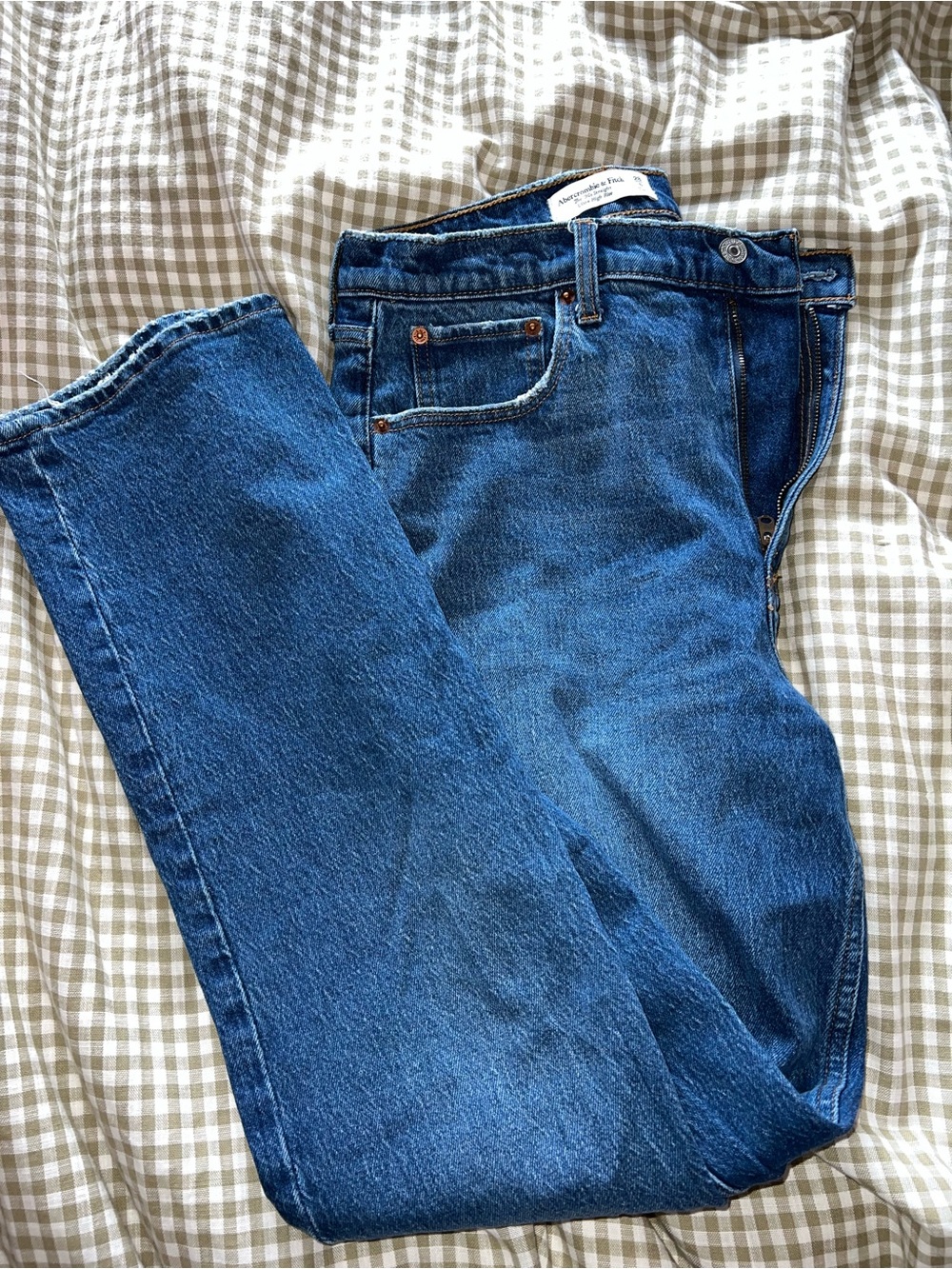 Abercrombie 90’s Straight High-Rise Dark Wash Women's Jeans